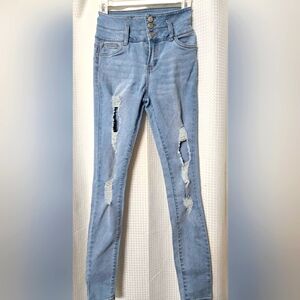 NWOT Refuge IBIZA Distressed Butt-lifting Jeans w/Stacked Waist (Juniors size 1)